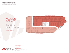 1225 Crescent Green Dr, Cary, NC à louer Plan d  tage- Image 1 de 1