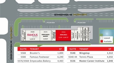 5532-5580 International Dr, Orlando, FL à louer Plan de site- Image 2 de 3
