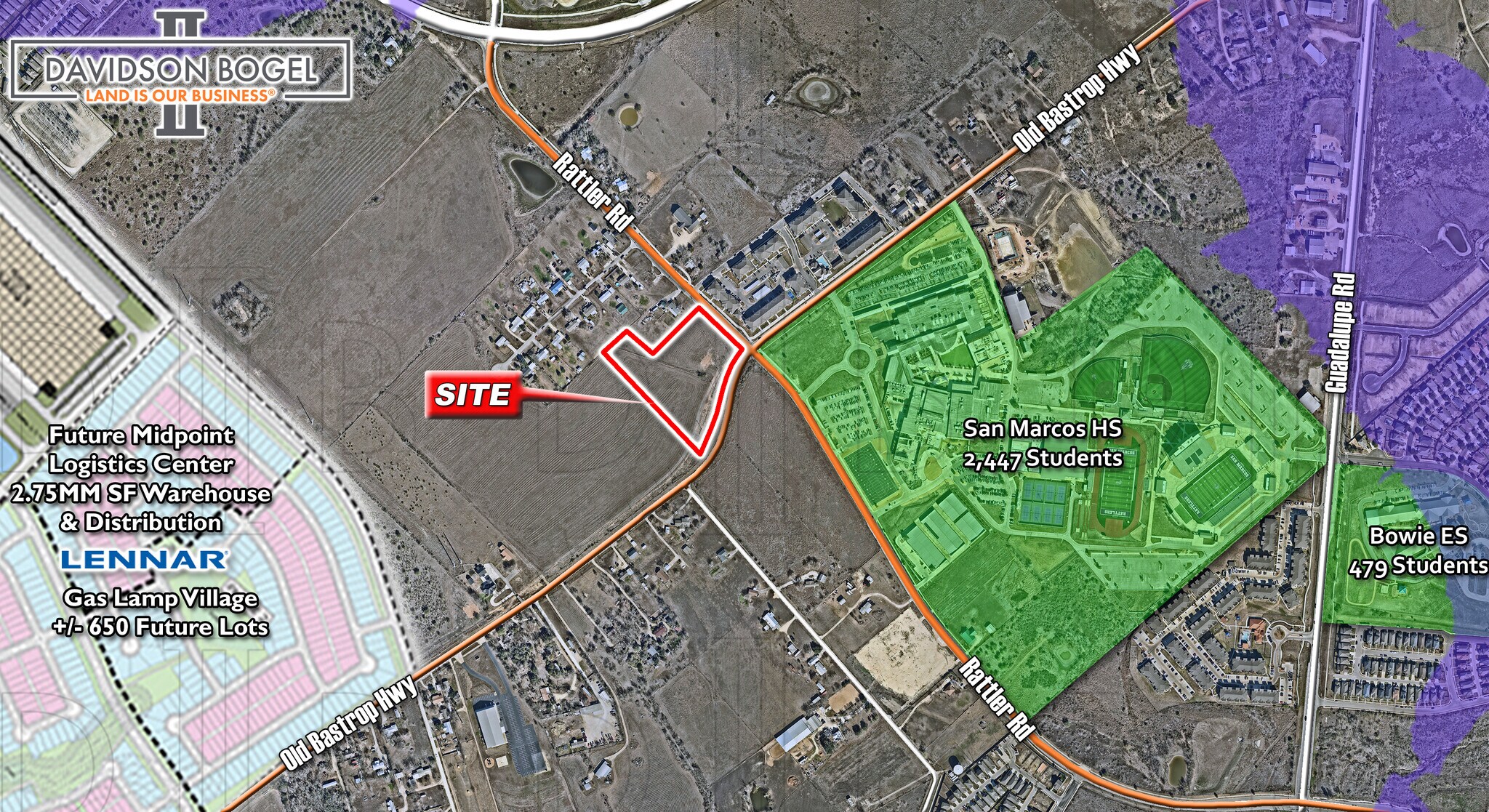 SWC - Old Bastrop Rd. & Rattler Rd., San Marcos, TX à vendre Photo principale- Image 1 de 3