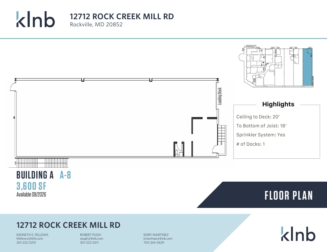 12712 Rock Creek Mill Rd, Rockville, MD for lease Floor Plan- Image 1 of 1