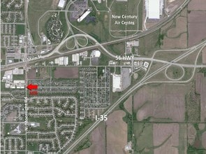 841-881 E Warren St, Gardner, KS - AERIAL  map view - Image1