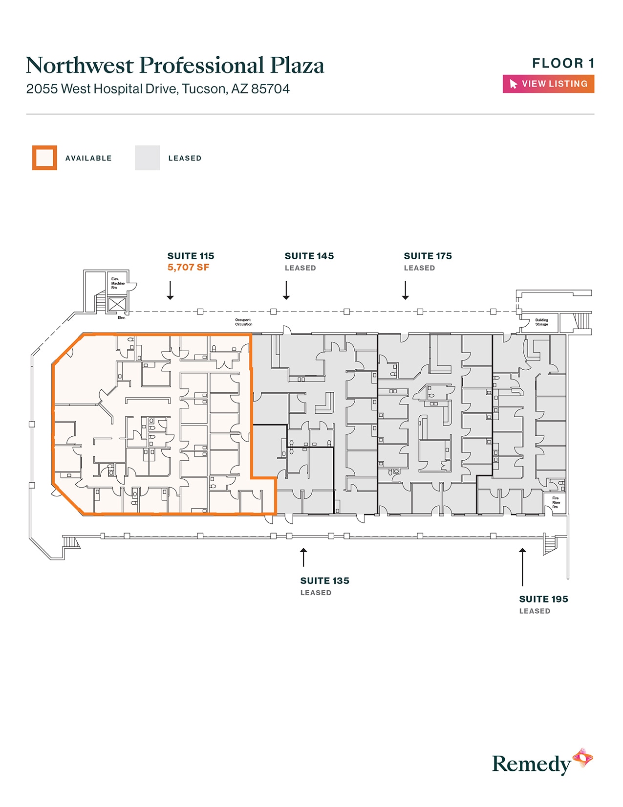 2055 W Hospital Dr, Tucson, AZ for lease Floor Plan- Image 1 of 1
