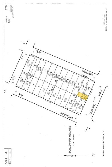 4015 W Olympic Blvd, Los Angeles, CA for lease - Plat Map - Image 2 of 8