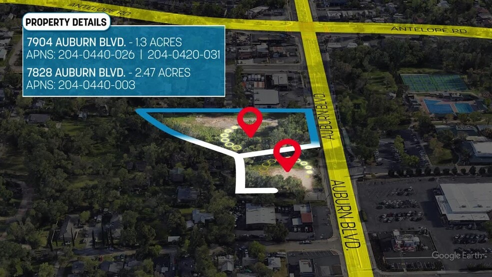 Auburn Blvd Commerical Land portfolio of 2 properties for sale on LoopNet.ca - Commercial Listing Video - Image 2 of 7
