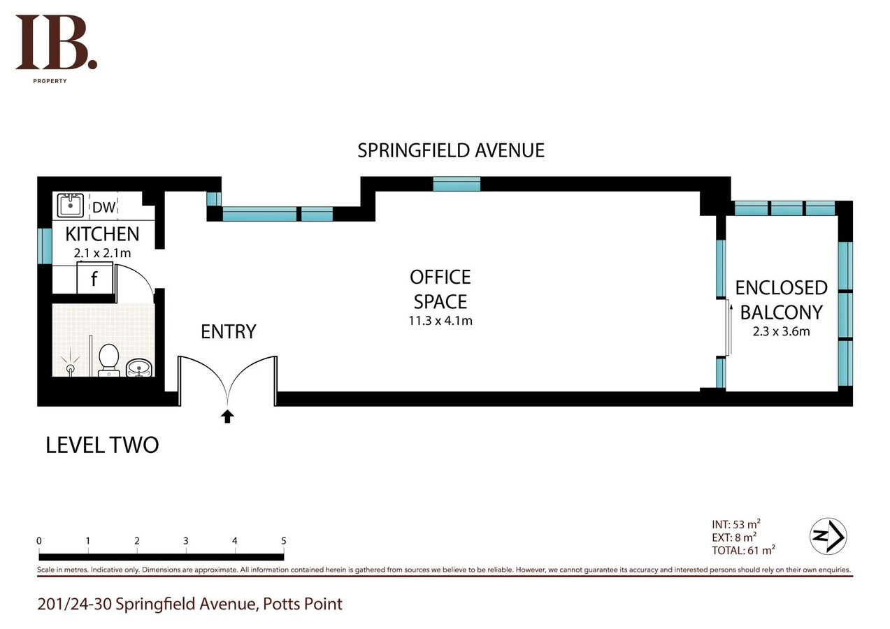 24-30 Springfield Ave, Potts Point, NSW 2011 - Unit 201 -  - Floor Plan - Image 1 of 4