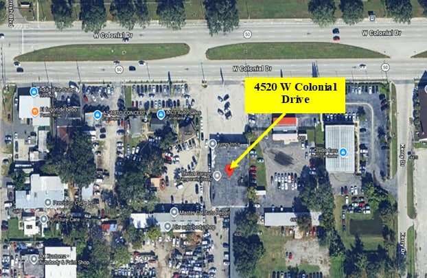 4520 W Colonial Dr, Orlando, FL for lease - Aerial - Image 3 of 4