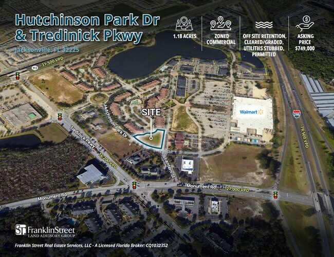 Plus de détails pour Hutchinson Park & Tredinick Pky, Jacksonville, FL - Terrain à vendre