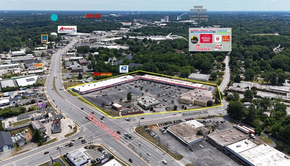 4605-4619 W Gate City Blvd, Greensboro, NC à louer - Photo du bâtiment - Image 3 de 5