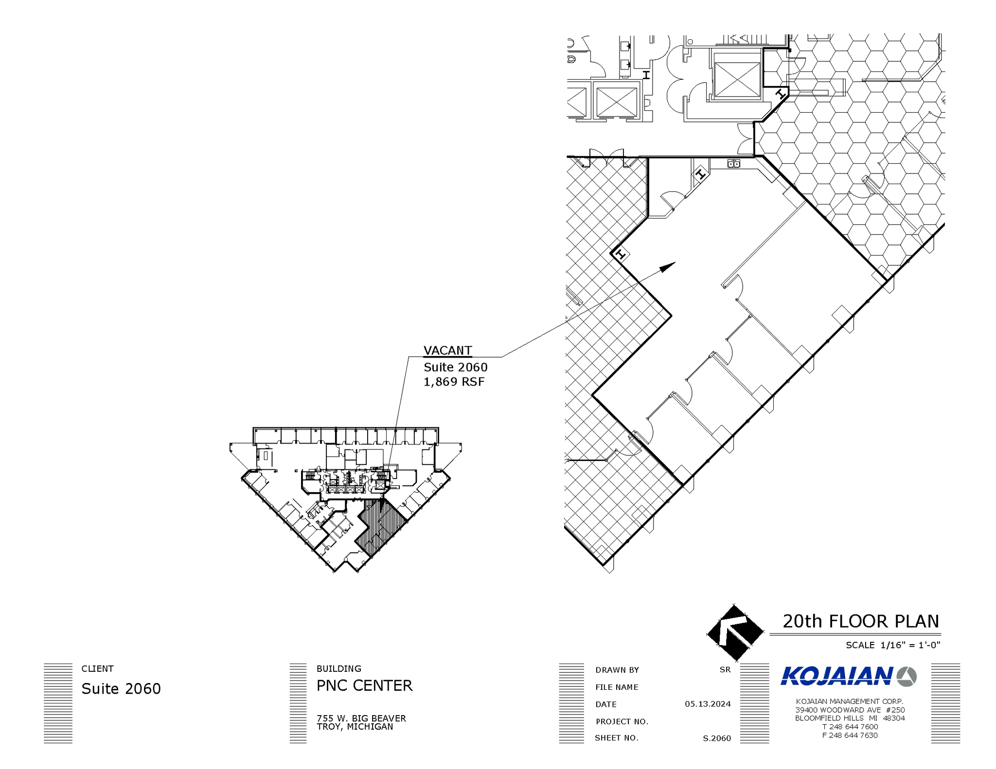 755 W Big Beaver Rd, Troy, MI à louer Plan d  tage- Image 1 de 1