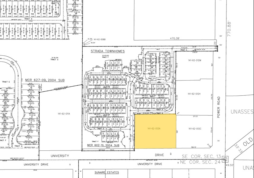 6740 E University Dr, Mesa, AZ for lease - Plat Map - Image 2 of 29