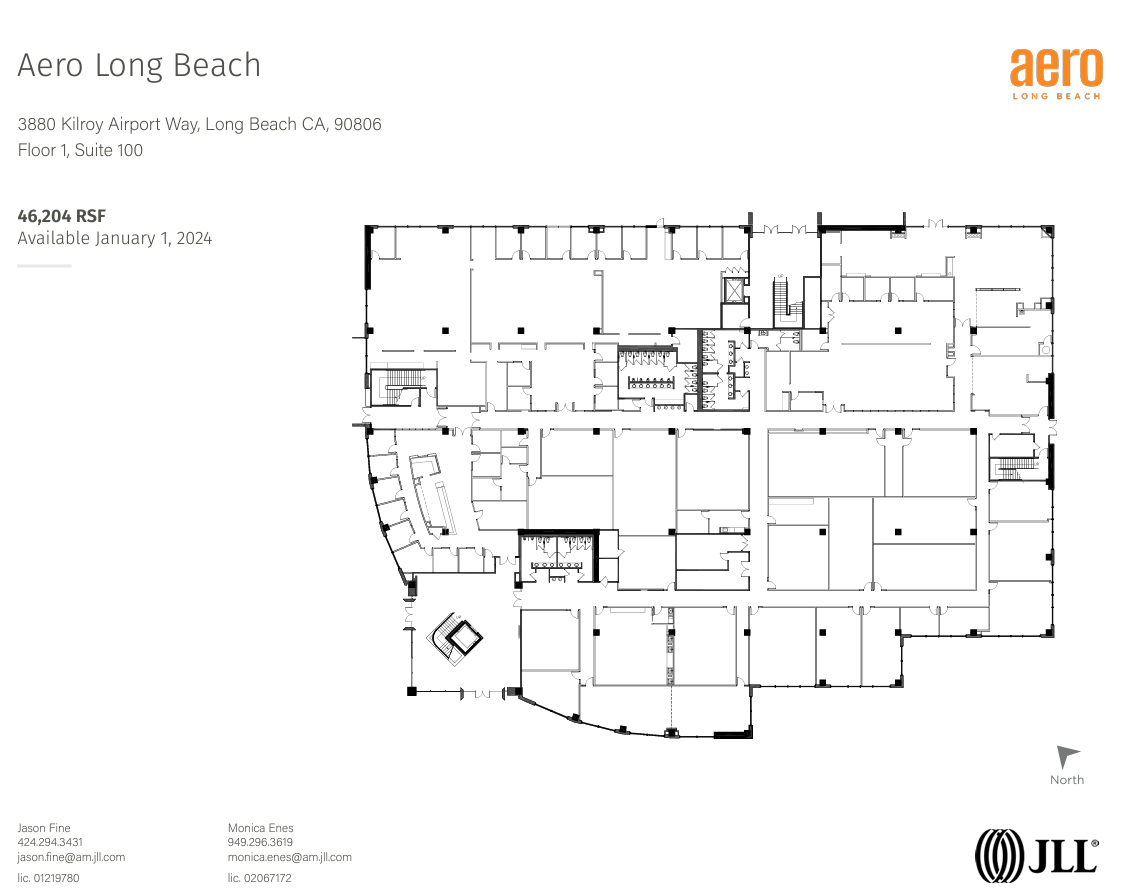 3900 Kilroy Airport Way, Long Beach, CA à louer Plan d’étage- Image 1 de 1