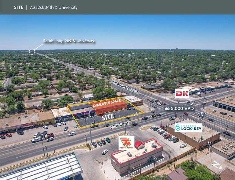 2431 34th St, Lubbock, TX for lease - Aerial - Image 2 of 10