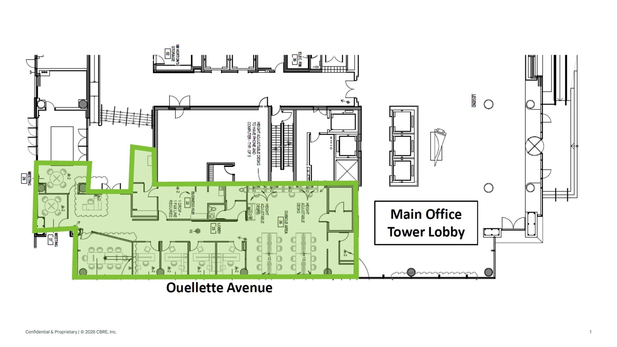 1 Riverside Dr W, Windsor, ON for lease Floor Plan- Image 1 of 24