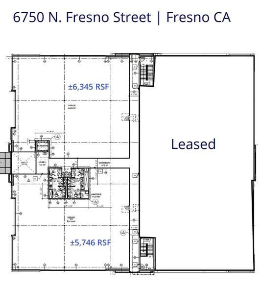 6750 N Fresno St, Fresno, CA for lease - Floor Plan - Image 2 of 2