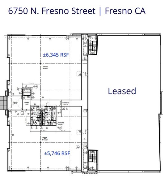 6750 N Fresno St, Fresno, CA à louer - Plan d’étage - Image 2 de 2