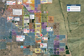 NWC Ocotillo & Meridian, Queen Creek, AZ - AERIAL  map view