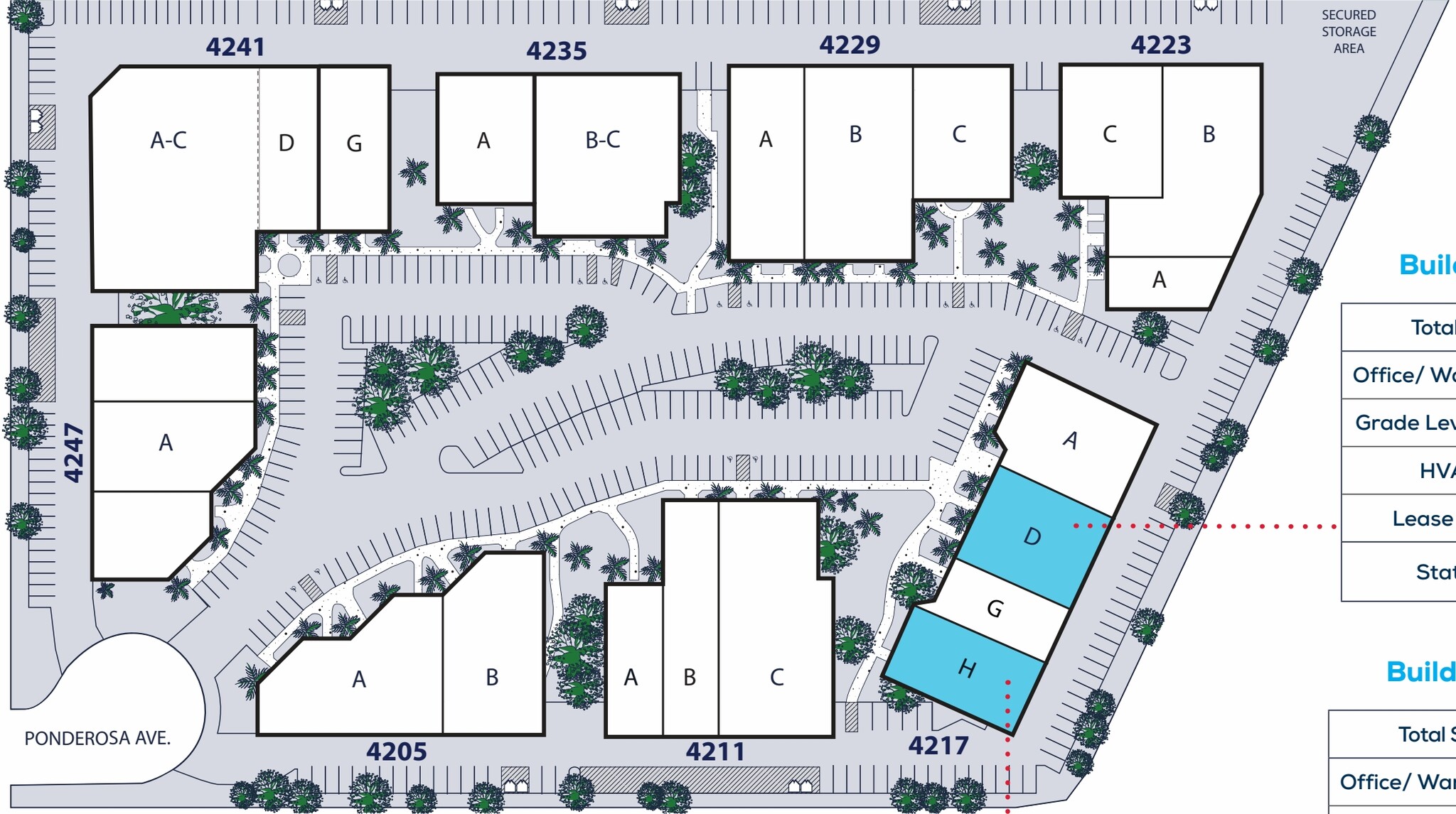 4211 Ponderosa Ave, San Diego, CA for lease Site Plan- Image 1 of 1