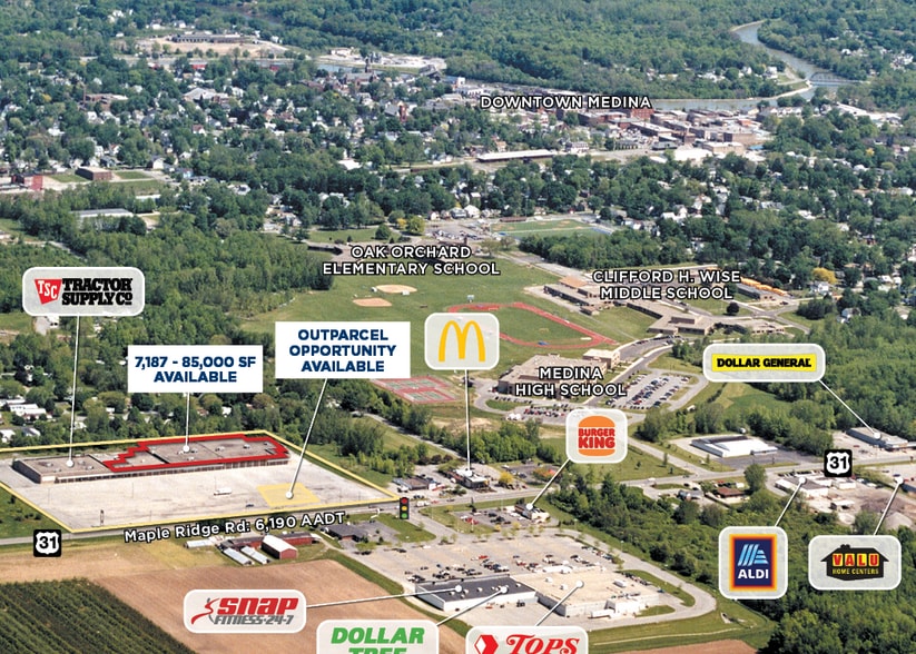 11181 Maple Ridge Rd, Medina, NY for lease - Aerial - Image 2 of 4