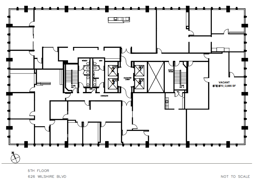 626 Wilshire Blvd, Los Angeles, CA à louer Plan d’étage- Image 1 de 1