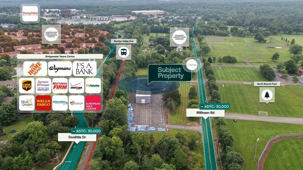 360 Milltown Rd, Bridgewater, NJ à vendre - Aérien - Image 2 de 2