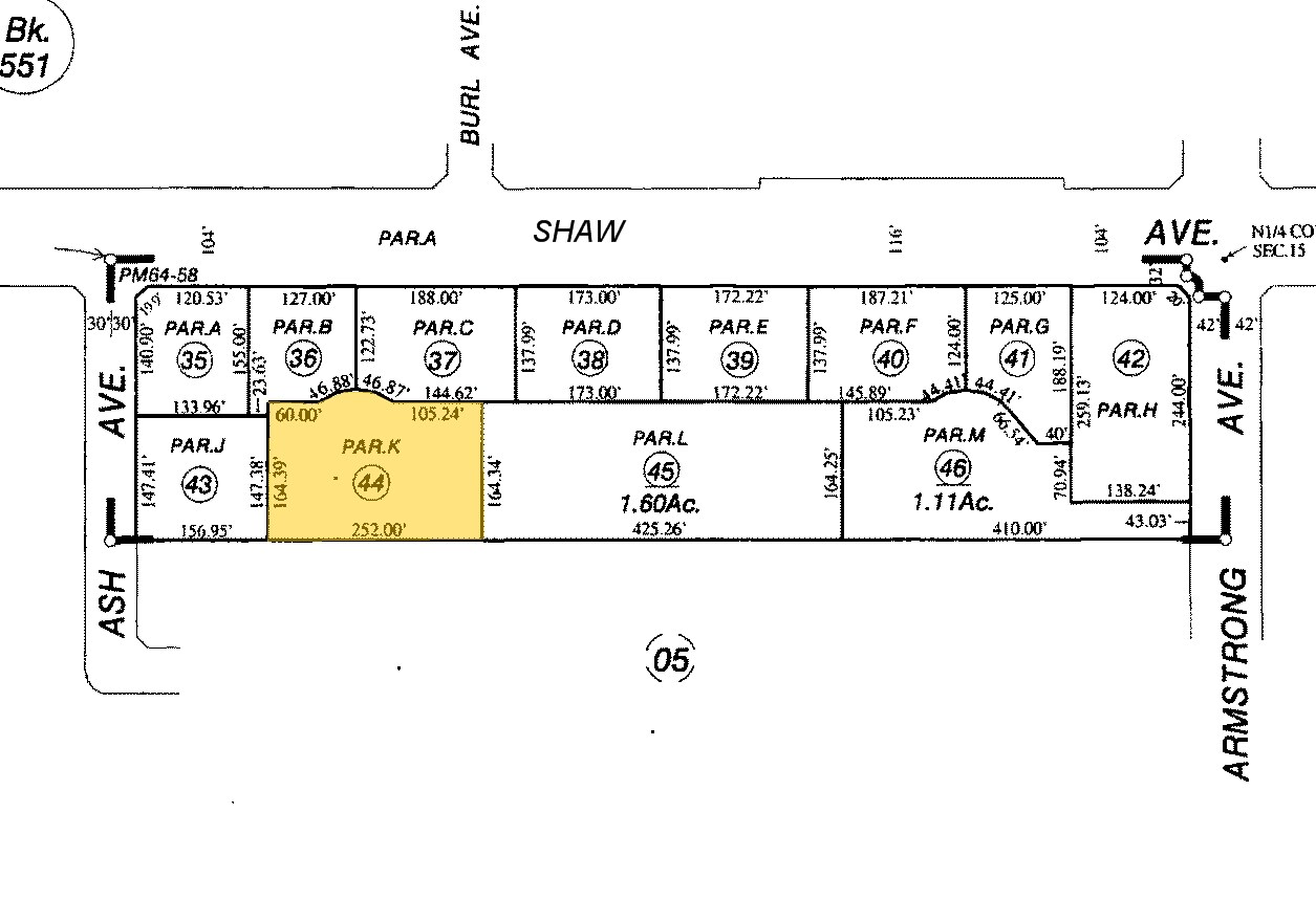 2036 Shaw Ave, Clovis, CA à vendre Plan cadastral- Image 1 de 1