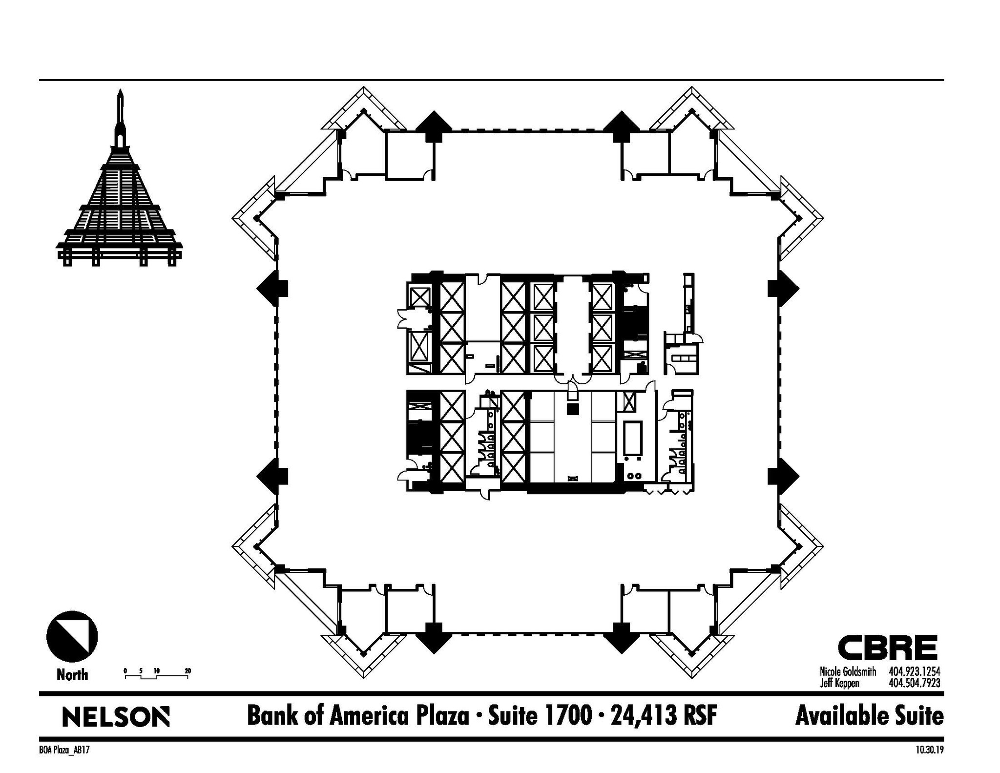 600 Peachtree St NE, Atlanta, GA à louer Plan d  tage- Image 1 de 1