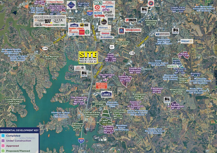 124 Waterlynn Road, Mooresville, NC à louer - Aérien - Image 2 de 3