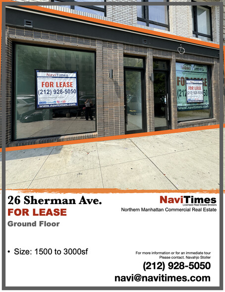 26 Sherman Ave, New York, NY for lease - Building Photo - Image 1 of 14