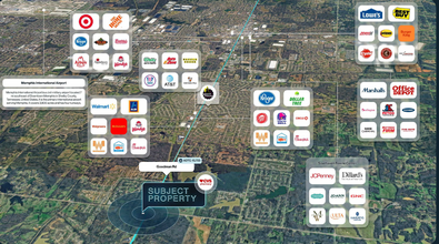 6040 Goodman Rd, Walls, MS - aerial  map view