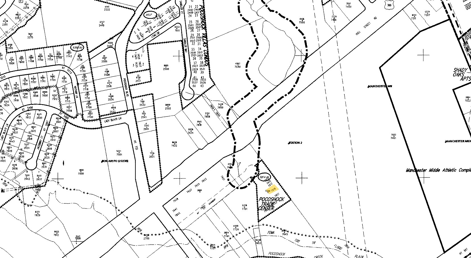 7613-7627 Pocoshock Way, Richmond, VA à vendre Plan cadastral- Image 1 de 2