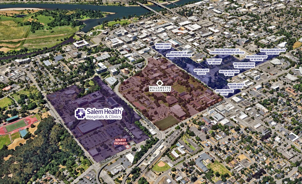 645 12th Street, Salem, OR à vendre - Aérien - Image 2 de 3