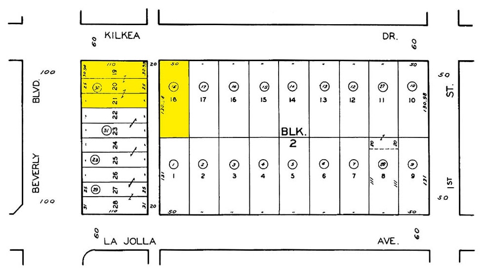 8150 Beverly Blvd, Los Angeles, CA à louer - Plan cadastral - Image 2 de 9