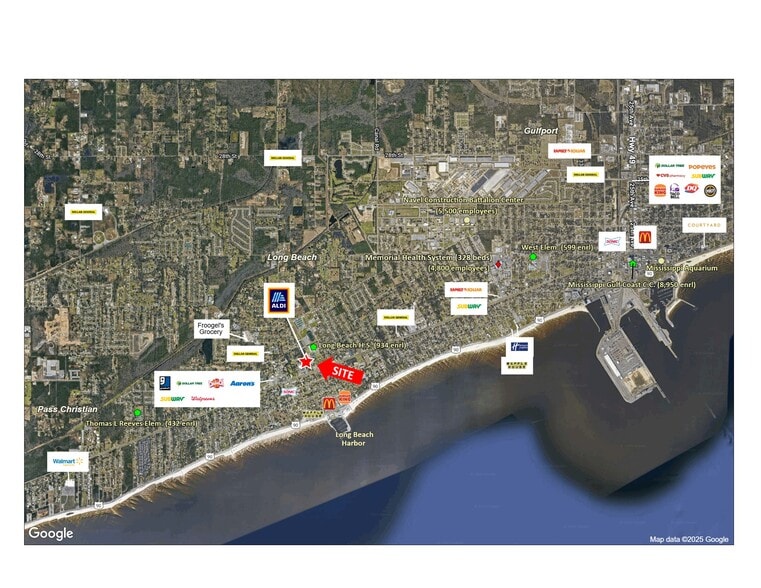 109 N Cleveland Ave, Long Beach, MS à louer - Aérien - Image 3 de 3