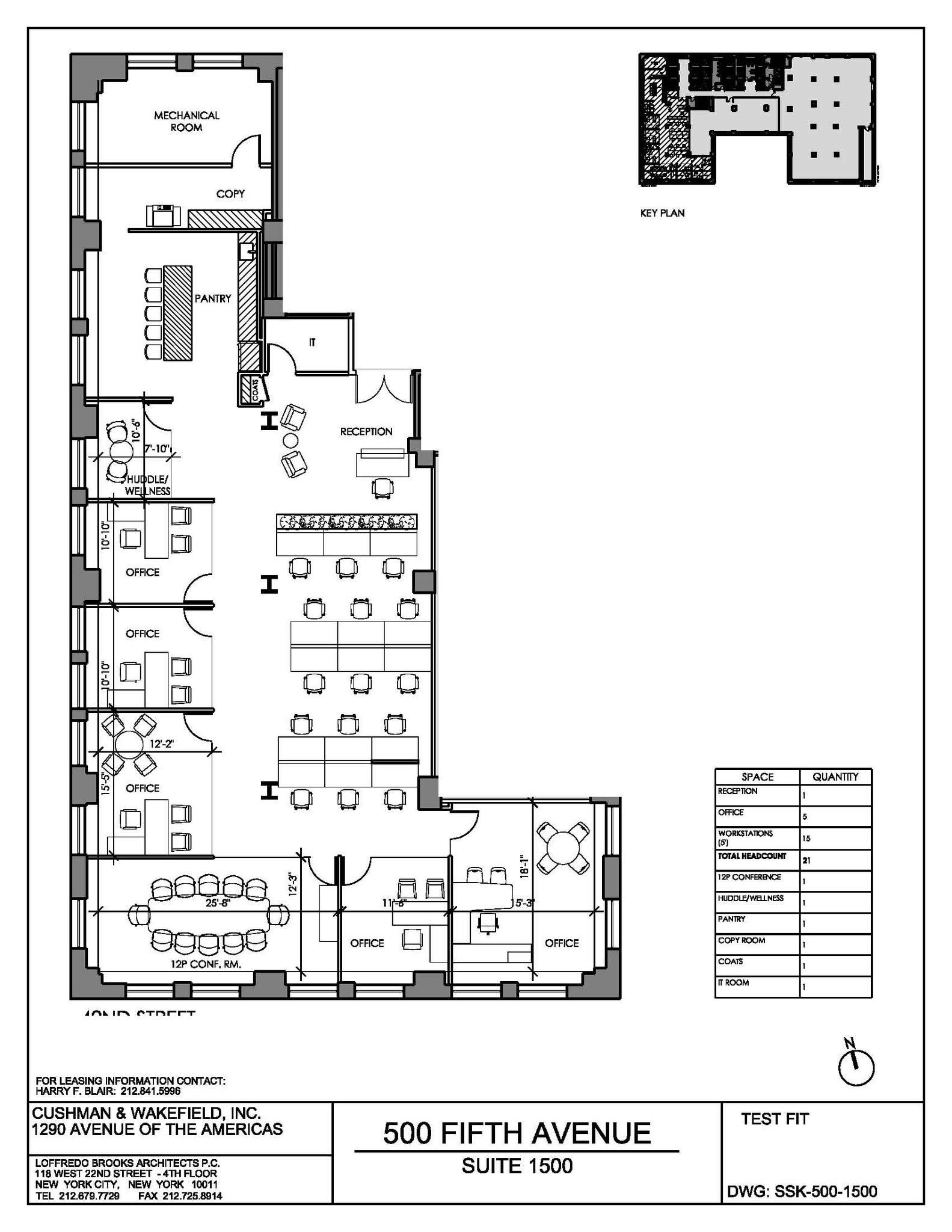 500 Fifth Ave, New York, NY à louer Plan d’étage- Image 1 de 4