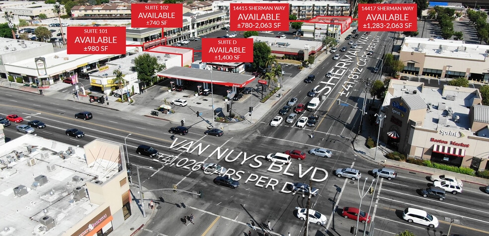 14435 Sherman Way, Van Nuys, CA for lease - Aerial - Image 2 of 16