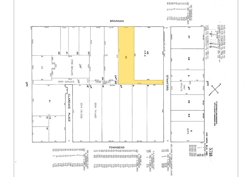 345 Brannan St, San Francisco, CA à louer - Plan cadastral - Image 2 de 2