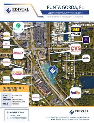 Plus de détails pour 2530 Tamiami Trl- Land, Punta Gorda, FL - Terrain à vendre