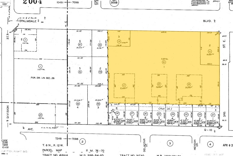 220-280 E Palmdale Blvd, Palmdale, CA à louer - Plan cadastral - Image 2 de 4
