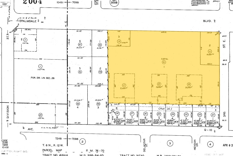 228-270 E Palmdale Blvd, Palmdale, CA for lease - Plat Map - Image 2 of 4