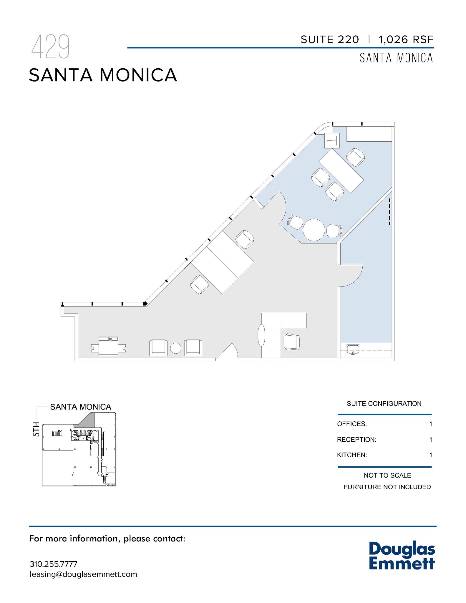 429 Santa Monica Blvd, Santa Monica, CA for lease Floor Plan- Image 1 of 1