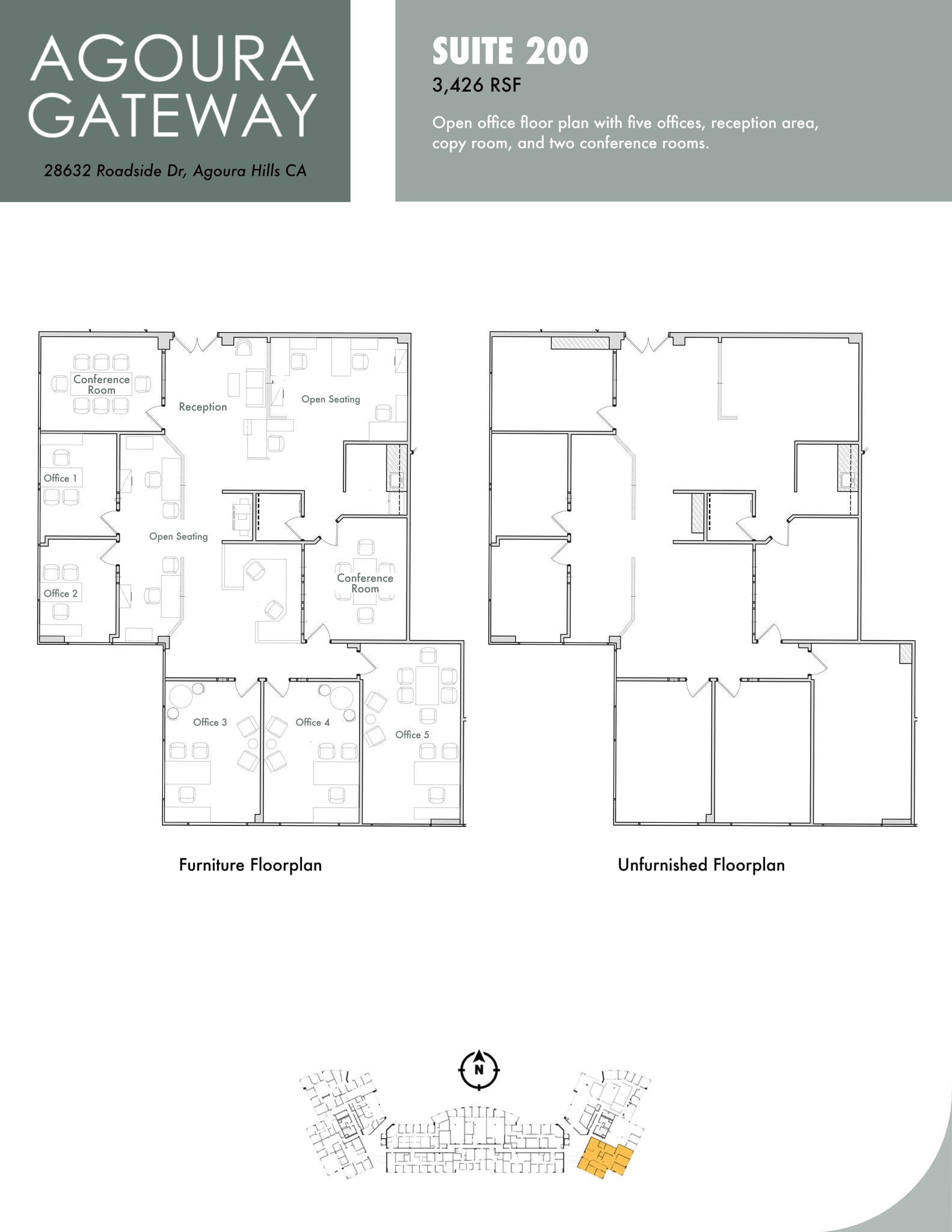 28632 Roadside Dr, Agoura Hills, CA à louer Plan d’étage- Image 1 de 1