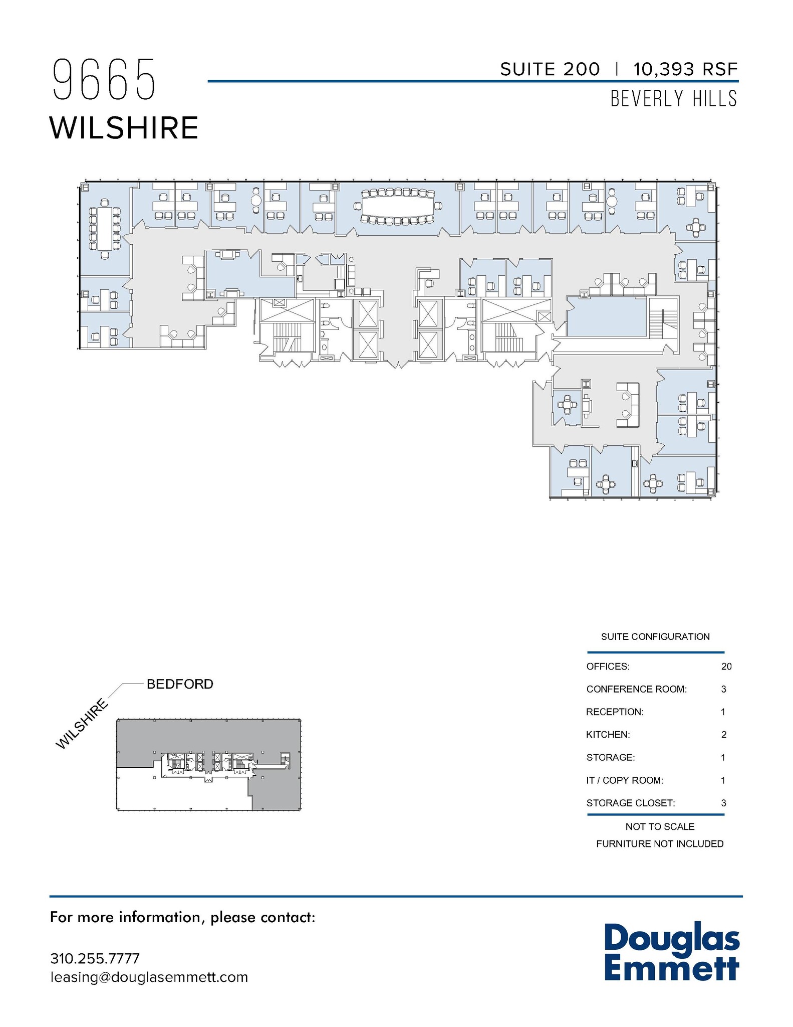 9665 Wilshire Blvd, Beverly Hills, CA à louer Plan d’étage- Image 1 de 1