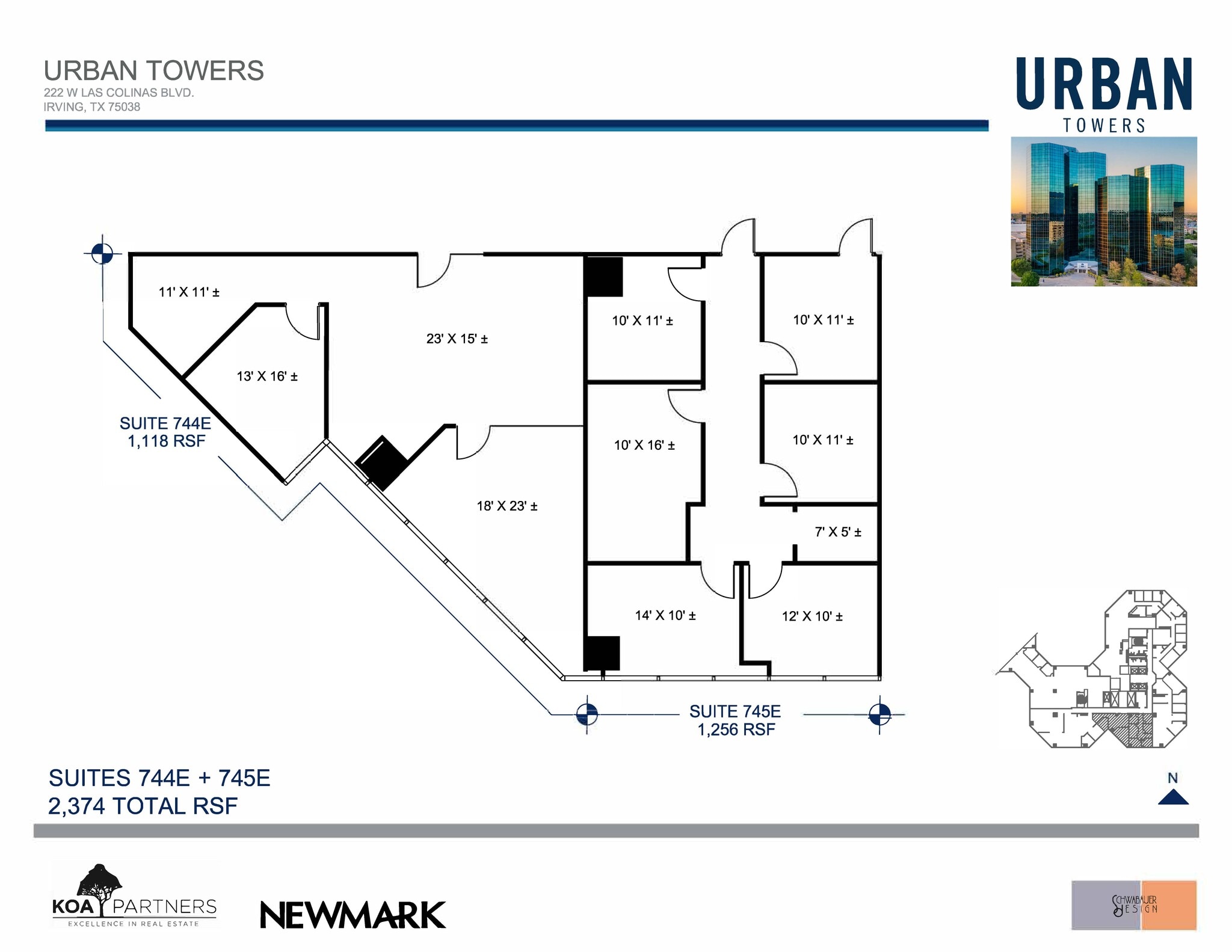 222 W Las Colinas Blvd, Irving, TX à louer Plan d’étage- Image 1 de 1