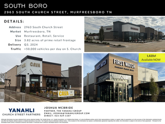 More details for 2963 S Church St, Murfreesboro, TN - Retail for Lease