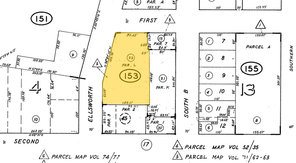 101 S Ellsworth Ave, San Mateo, CA for lease - Plat Map - Image 2 of 4