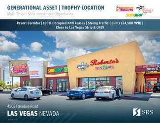 Plus de détails pour 4503 Paradise Rd, Las Vegas, NV - Commerce de détail à vendre