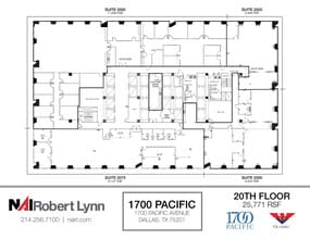 1700 Pacific Ave, Dallas, TX à louer Plan d’étage- Image 2 de 2