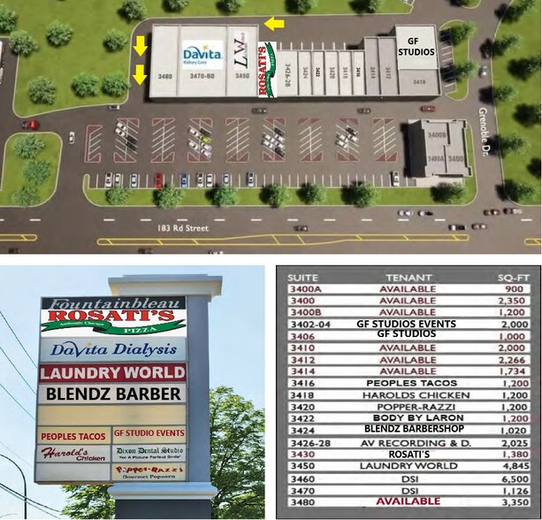 3400-3480 W 183rd St, Hazel Crest, IL à louer - Photo du bâtiment - Image 2 de 8