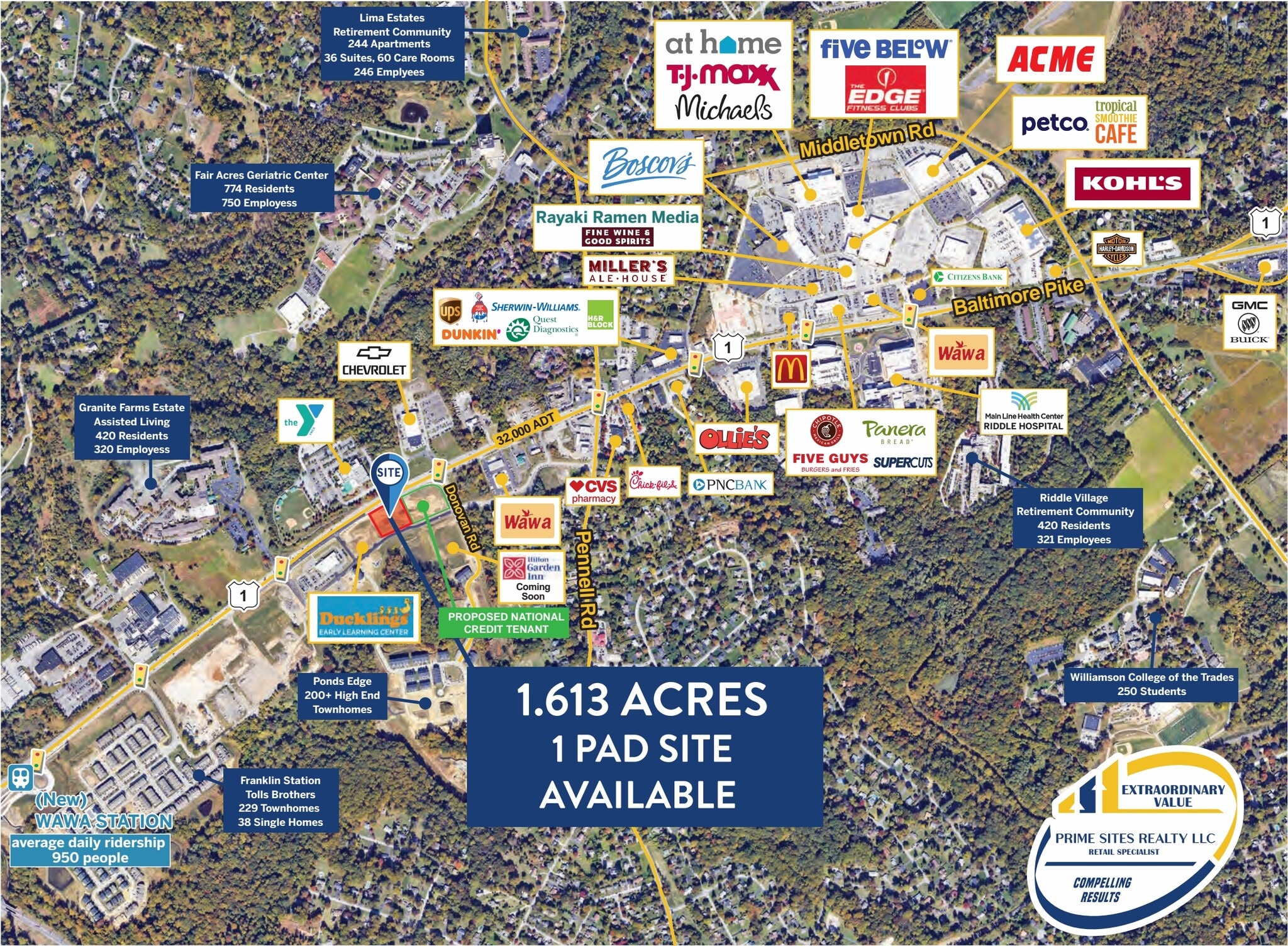 1278 W Baltimore Pike, Media, PA for lease Aerial- Image 1 of 4