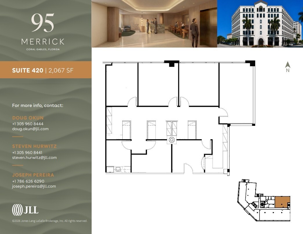 95 Merrick Way, Coral Gables, FL for lease Floor Plan- Image 1 of 1